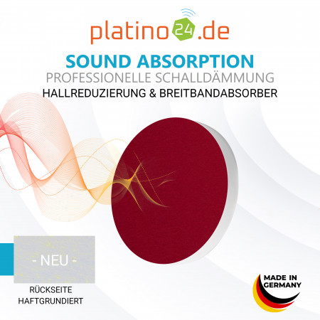 7 Akustik Schallabsorber aus Basotect ® G+ / Kreis Colore-Set Anthrazit + Bordeaux