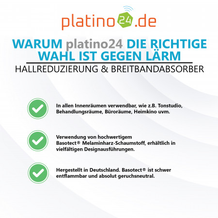 7 Akustik Schallabsorber aus Basotect ® G+ / Kreis Colore-Set Anthrazit + Petrol