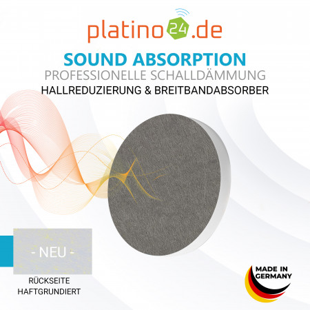 7 Akustik Schallabsorber aus Basotect ® G+ / Kreis Colore-Set Anthrazit + Granitgrau