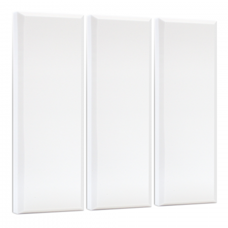 3x Basotect ® B sound absorber mat / Rectangular with chamfer each 825x275x50mm - WHITE