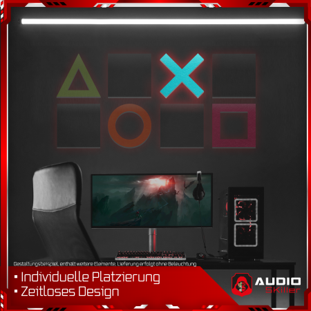 AUDIO SKiller 1 Schallabsorber Element Level UP X-Form aus Basotect G+® mit Akustikfilz in Türkis/Akustikverbesserung für Gamer, Streamer, Youtuber