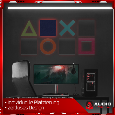 AUDIO SKiller 1 Schallabsorber Element Level UP Quadrat aus Basotect G+® mit Akustikfilz in Nachtblau/Akustikverbesserung für Gamer, Streamer, Youtuber