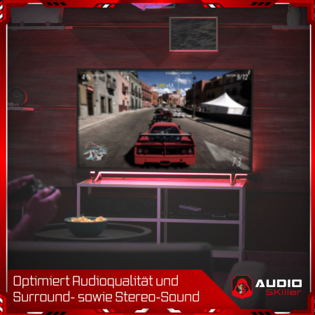 AUDIO SKiller 2 Schallabsorber Elemente Level UP Quadrate aus Basotect G+® mit Akustikfilz in Anthrazit/Akustikverbesserung für Gamer, Streamer, Youtuber