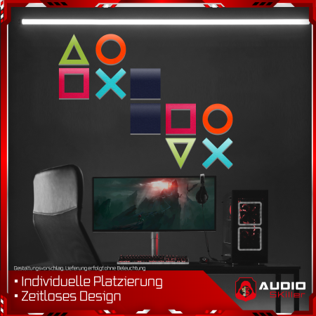 AUDIO SKiller 10 Schallabsorber Set #01 Level UP aus Basotect G+® mit Akustikfilz/Akustikverbesserung für Gamer, Streamer, Youtuber