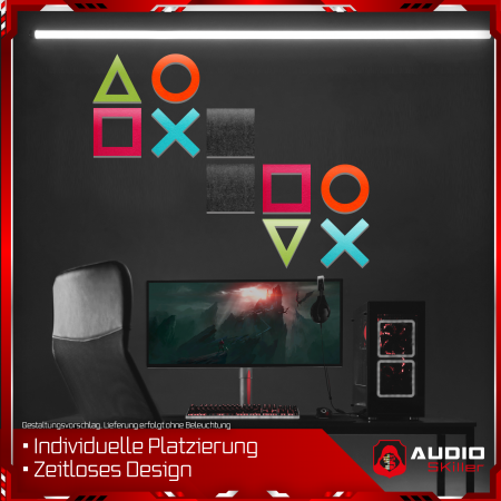 AUDIO SKiller 10 Schallabsorber Set #02 Level UP aus Basotect G+® mit Akustikfilz/Akustikverbesserung für Gamer, Streamer, Youtuber