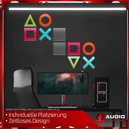 AUDIO SKiller 10 Schallabsorber Set #04 Level UP aus Basotect G+® mit Akustikfilz/Akustikverbesserung für Gamer, Streamer, Youtuber