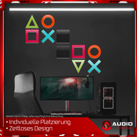 AUDIO SKiller 10 Schallabsorber Set #05 Level UP aus Basotect G+® mit Akustikfilz/Akustikverbesserung für Gamer, Streamer, Youtuber