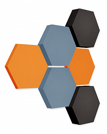Edition LOFT Honeycomb - 6 absorbers made of Basotect ® - Colour: Juice + Scandic + Anthracite