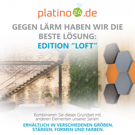 Edition LOFT Honeycomb - 6 Absorber aus Basotect ® - Farbe: Juice + Scandic + Anthracite