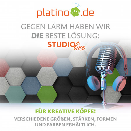 platino24 STUDIOline Akustikpaneele 3D-Set Wabe - 9 Elemente mit spezieller Akustik-Beschichtung #A001