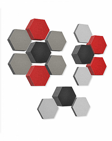platino24 STUDIOline Acoustic Panels 3D-Set Honeycomb - 15 elements with special acoustic coating #B001