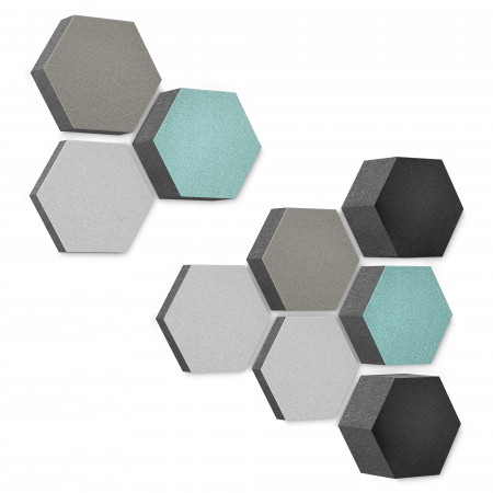 platino24 STUDIOline Acoustic Panels 3D-Set Honeycomb - 9 elements with special acoustic coating #A006