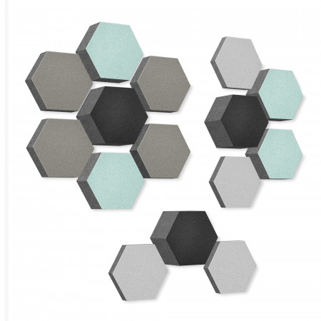 platino24 STUDIOline Acoustic Panels 3D-Set Honeycomb - 15 elements with special acoustic coating #B003