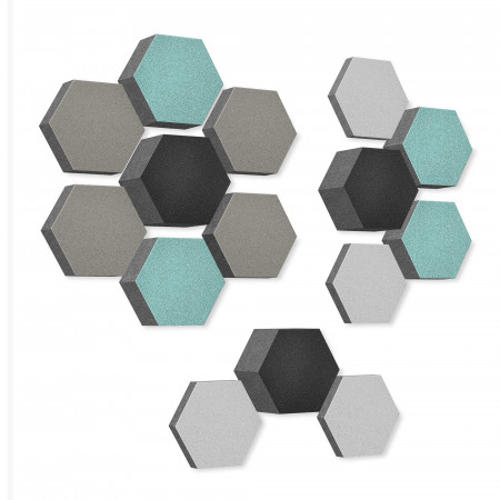 platino24 STUDIOline Acoustic Panels 3D-Set Honeycomb - 15 elements with special acoustic coating #B007