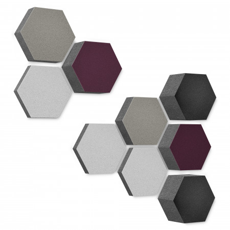 platino24 STUDIOline Acoustic Panels 3D-Set Honeycomb - 9 elements with special acoustic coating #A008