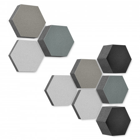 platino24 STUDIOline Acoustic Panels 3D-Set Honeycomb - 9 elements with special acoustic coating #A012