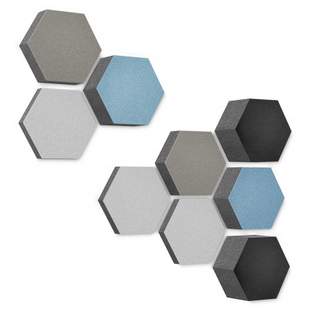 platino24 STUDIOline Acoustic Panels 3D-Set Honeycomb - 9 elements with special acoustic coating #A014
