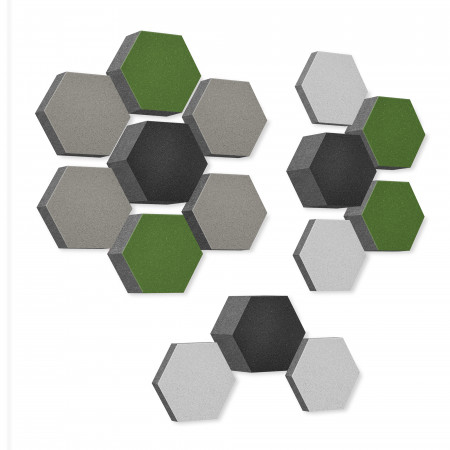 platino24 STUDIOline Acoustic Panels 3D-Set Honeycomb - 15 elements with special acoustic coating #B011
