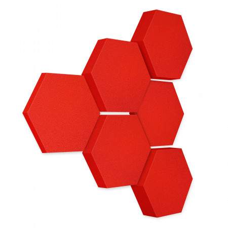 Edition LOFT Honeycomb - 6 Absorber aus Basotect ® - Farbe: Red Pepper