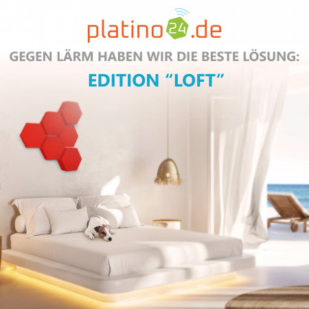 Edition LOFT Honeycomb - 6 Absorber aus Basotect ® - Farbe: Red Pepper