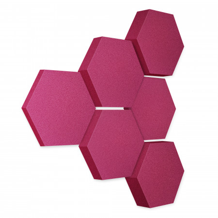 Edition LOFT Honeycomb - 6 absorbers made of Basotect ® - Colour: Crimson