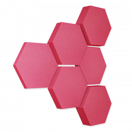 Edition LOFT Honeycomb - 6 Absorber aus Basotect ® - Farbe: Magenta