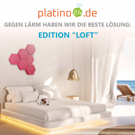 Edition LOFT Honeycomb - 6 Absorber aus Basotect ® - Farbe: Magenta