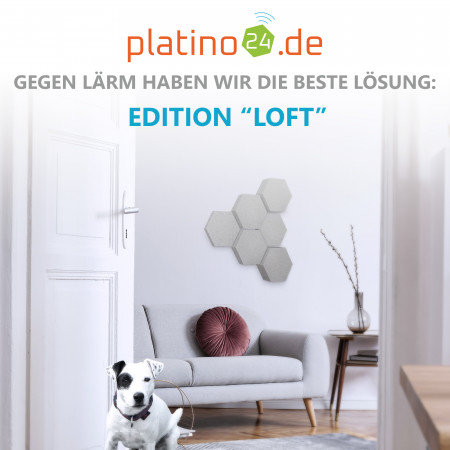 Edition LOFT Honeycomb - 6 Absorber aus Basotect ® - Farbe: Platinum