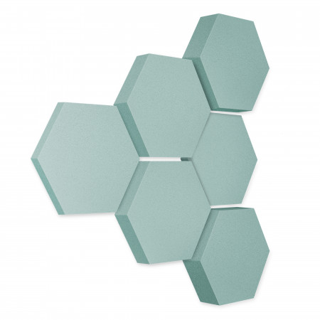 Edition LOFT Honeycomb - 6 Absorber aus Basotect ® - Farbe: Ocean