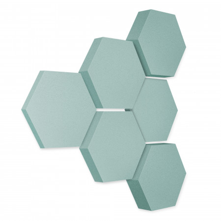 Edition LOFT Honeycomb - 6 Absorber aus Basotect ® - Farbe: Ocean