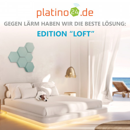 Edition LOFT Honeycomb - 6 Absorber aus Basotect ® - Farbe: Ocean