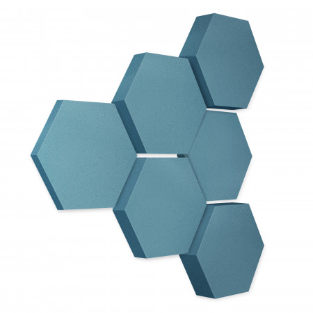 Edition LOFT Honeycomb - 6 Absorber aus Basotect ® - Farbe: Maritim