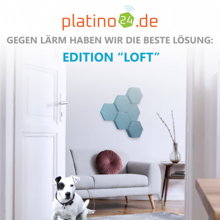 Edition LOFT Honeycomb - 6 Absorber aus Basotect ® - Farbe: Maritim