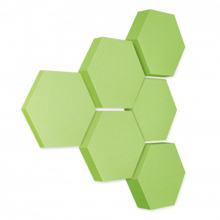 Edition LOFT Honeycomb - 6 Absorber aus Basotect ® - Farbe: Lime