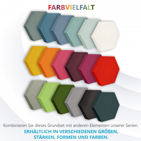 Edition LOFT Honeycomb - 6 Absorber aus Basotect ® - Farbe: Lime