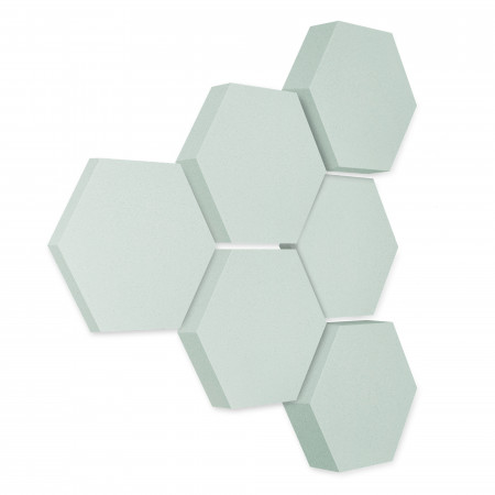 Edition LOFT Honeycomb - 6 Absorber aus Basotect ® - Farbe: Aqua