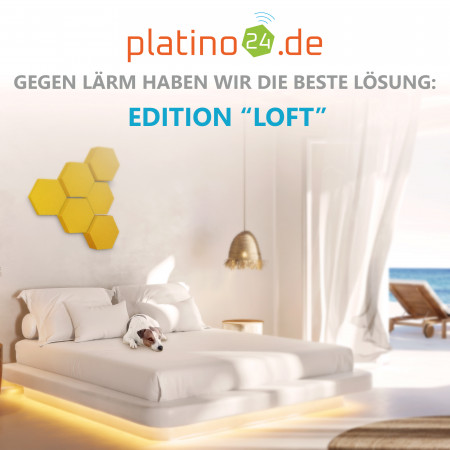 Edition LOFT Honeycomb - 6 Absorber aus Basotect ® - Farbe: Bibo