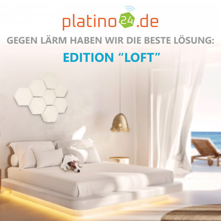 Edition LOFT Honeycomb - 8 Absorber aus Basotect ® - Farbe: Snow