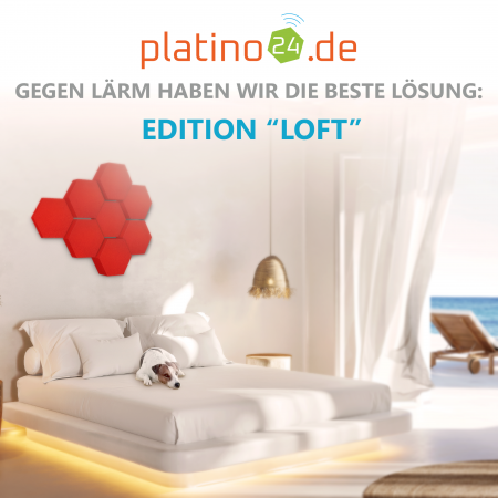 Edition LOFT Honeycomb - 8 Absorber aus Basotect ® - Farbe: Red Pepper