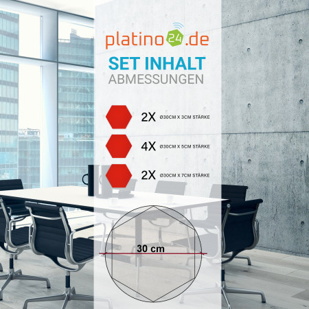 Edition LOFT Honeycomb - 8 Absorber aus Basotect ® - Farbe: Red Pepper