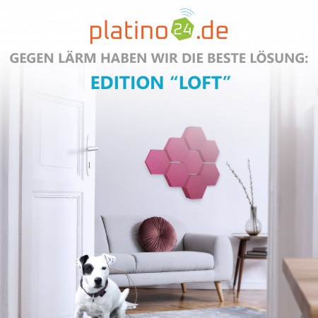 Edition LOFT Honeycomb - 8 Absorber aus Basotect ® - Farbe: Crimson