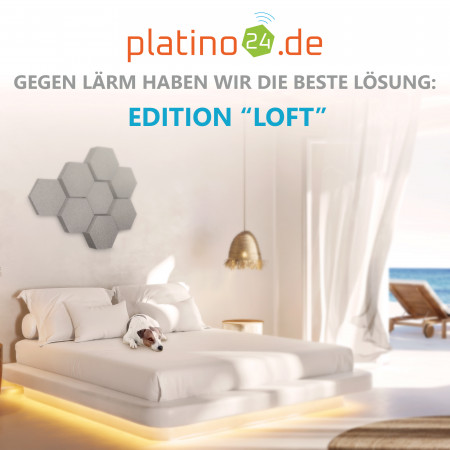 Edition LOFT Honeycomb - 8 Absorber aus Basotect ® - Farbe: Platinum