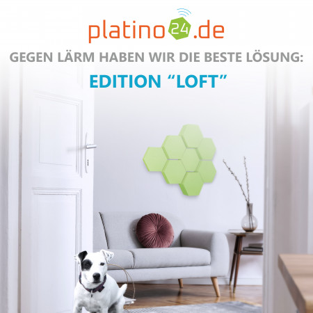 Edition LOFT Honeycomb - 8 Absorber aus Basotect ® - Farbe: Lime