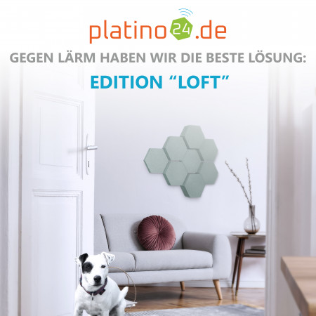 Edition LOFT Honeycomb - 8 Absorber aus Basotect ® - Farbe: Denim