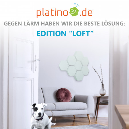 Edition LOFT Honeycomb - 8 Absorber aus Basotect ® - Farbe: Aqua