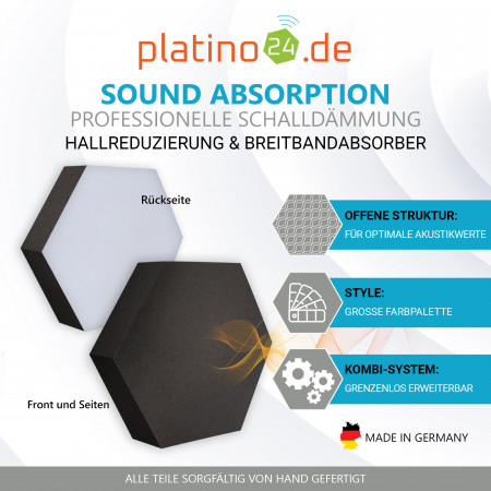 Edition LOFT Honeycomb - 8 Absorber aus Basotect ® - Farbe: Anthracite