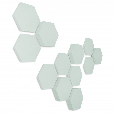 Edition LOFT Honeycomb - 12 Absorber aus Basotect ® - Farbe: Aqua
