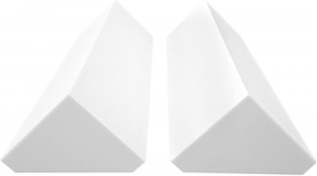 Bass Trap corner absorber 2x white Acoustic insulation made of Basotect B 20.5x20.5x23.5x100 cm each