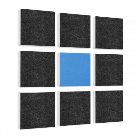 Wandbild Quadrate 9-tlg. Schalldämmung aus Basotect ® G+ / Schallabsorber - Elemente - Set 25
