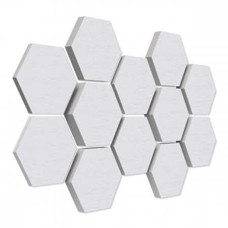 12 Absorber Wabenform aus Basotect ® G+ / Colore BigPack / je 4 Stück 30/50/70mm